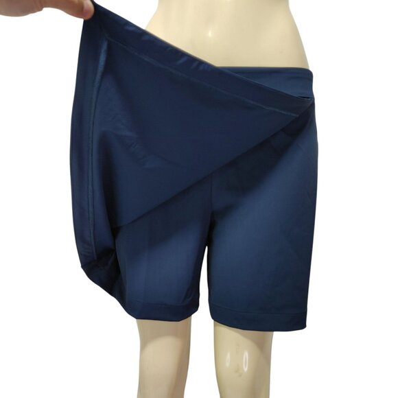 Spanx Sunshine 6" Pull On Skort UPF 50+ Midnight Navy Blue Women's Size L - Picture 7 of 16